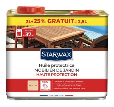 HUILE TECK BOIS EXOTIQUE 2L + 25% GRATUIT