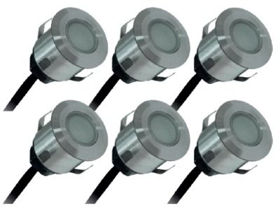 Lot de 6 spots extérieurs encastrables 15 lumens blanc chaud - PATIO ARLUX