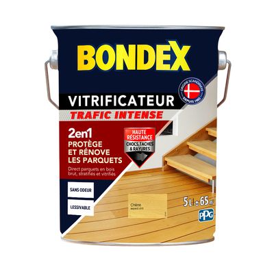 Vitrificateur Trafic Intense - Satin - 5L - Chêne Ciré - BONDEX