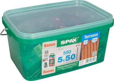 Kit vis terrasse Torx 5 x 50 mm par 550 SPAX