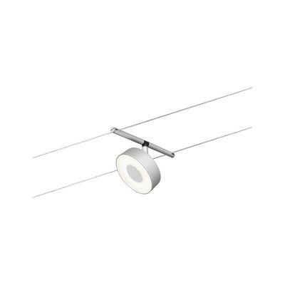 Spots sur câbles LED kit 5x5W 3000K 12V chrome dépoli WIRE CIRCLE CORDUO PAULMANN