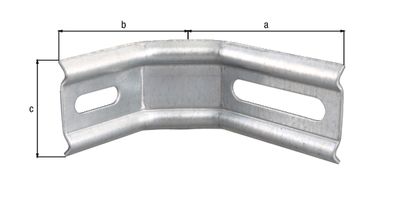 Equerre nervurées 3 plans finition galvanisé 130 x 72 x 30 mm par 6 ALBERTS