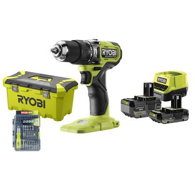 Perceuse-visseuse à percussion Brushless 18V ONE+ avec 2 batteries et 1 chargeur RPD18BL1-2C42TA59 RYOBI