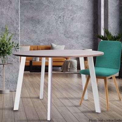 Pied de table incliné industriel blanc hauteur 71 cm MOTTEZ