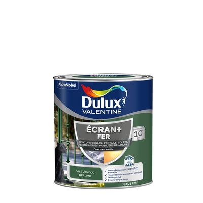 Peinture Ecran+ Fer  Brillant Vert Véranda 0,5 L - DULUX VALENTINE