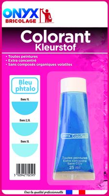 Colorant universel pour peinture bleu phtalo 25 ml ONYX