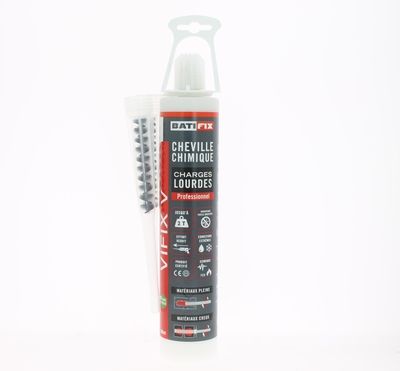 Cheville chimique 300 ml + 1 canule  VIFIX V  BATIFIX