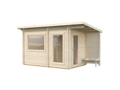 Sauna vitré SANNA 6,8m2 épaisseur 42 mm Livraison incluse domicile  PALMAKO