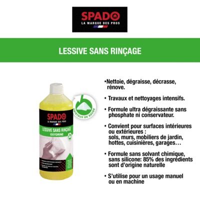 Lessive sans rinçage Oxydrine liquide 1L - SPADO