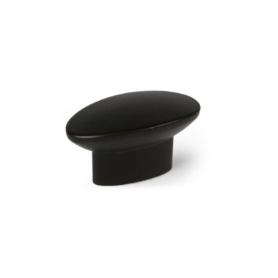 Bouton de meuble ovale noir mat 41 mm x 20 mm REI