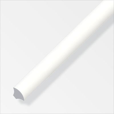 1/4 rond PVC blanc longueur 2,50 m