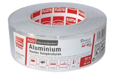 Adhésif aluminium hautes températures 50 m x 48 mm 3M