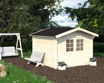 Abri de jardin  Bois Naturel  Tibo 7,3m2 WHITE_WOOD Livraison incluse domicile