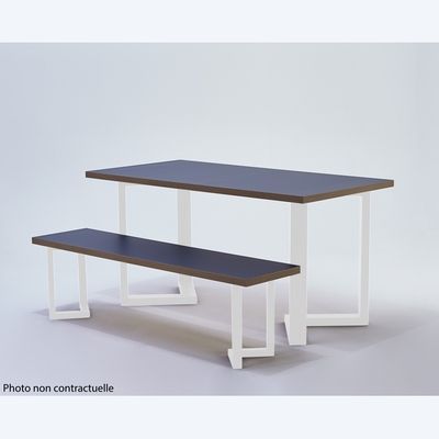 Pied de banc blanc forme triangle hauteur 40 cm MOTTEZ