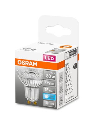 Ampoule LED spot GU10 36° 6.9 W = 575 lumens blanc froid Superstar OSRAM