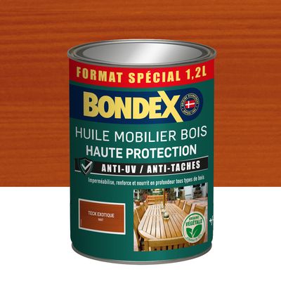 Bondex - Huile Mobilier Bois - Mat - 1,2L - Teck