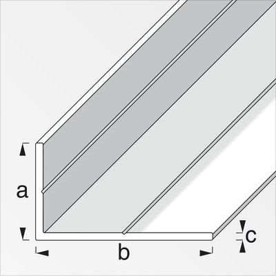 Cornière PVC blanc 29.5 x 53.6 x 2.4 mm longueur 2.5 m ALFER
