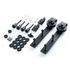 Kit rail style industriel noir pour porte coulissante charge 60 kg épaisseur porte 35 à 60 mm L.200 cm CIME