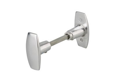 Bouton de porte double aluminium poli THIRARD