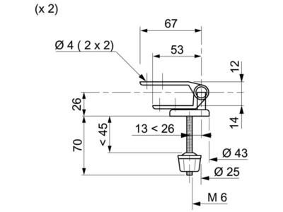 Attache métal par 2 pour abattant bois WIRQUIN