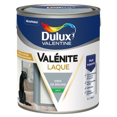 Peinture Boiseries Laque Acrylique Valénite  Gris De Brume Satin 2 L - DULUX VALENTINE