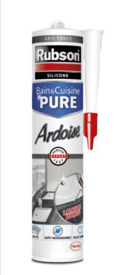 Mastic Silicone Bain & Cuisine Pure ardoise 280 ml RUBSON