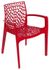 Fauteuil de jardin Gruvyer en résine rouge GRANDSOLEIL