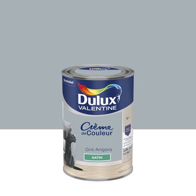 Peinture Crème de Couleur Gris Angora satin 1,25 l - DULUX VALENTINE