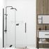 Porte de douche coulissante Sliding noire mate verre transparent 120x195 cm AURLANE