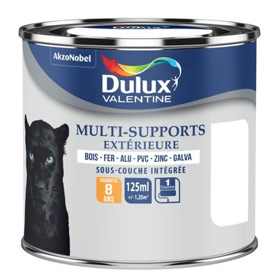 Peinture multi support extérieure satin blanc 125 ml - DULUX VALENTINE