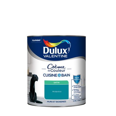 Peinture Crème de Couleur Cuisine et Bain Satin Acapulco 0,75 L