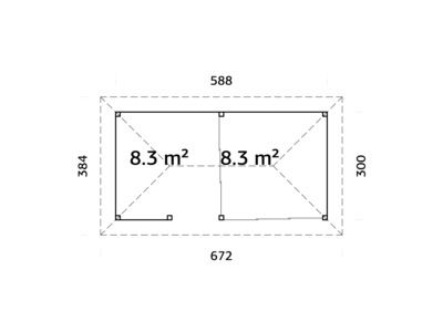 Abri de jardin Bianca SET 5 Marron 16,6 m2 Traité marron PALMAKO Livraison incluse domicile