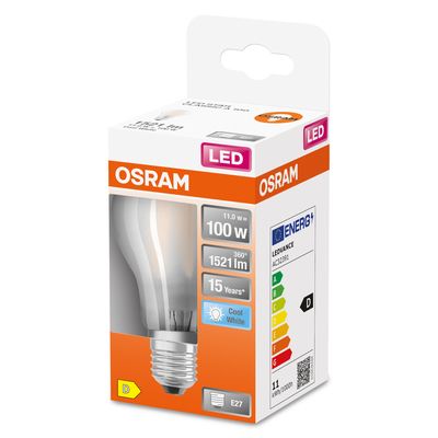 Ampoule LED E27 Rétrofit Dépolie 10 W = 1521 lumens blanc neutre Led Star OSRAM