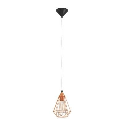 Suspension cuivre et noir E27 60W Ø17,5 cm TARBES - EGLO