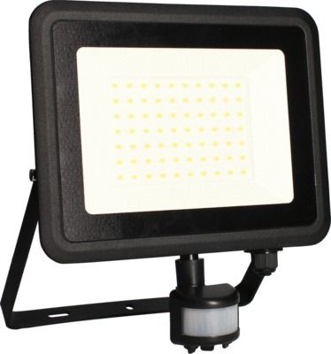 Projecteur LED extérieur détecteur de mouvements 50W blanc neutre IP44 5000 lumens noir - KREON ARLUX