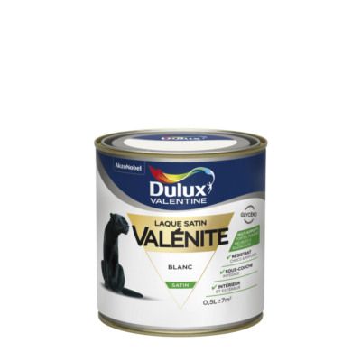 Peinture Laque Valénite Blanc satin 500 ml - DULUX VALENTINE