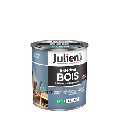 Peinture bois bleu pigeon RAL 5014 satin 500 ml JULIEN