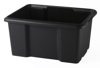 Bac de rangement en plastique noir 30 L SUNDIS