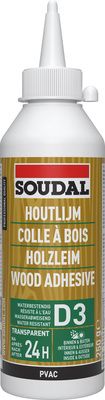 Colle à bois résistant à l'eau biberon 250 gr SOUDAL