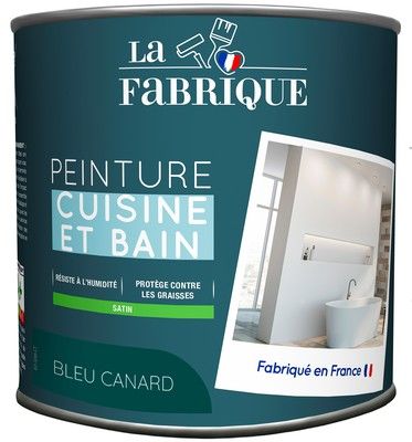 Peinture Cuisine & Bain Bleu Canard satin 500 ml - LA FABRIQUE