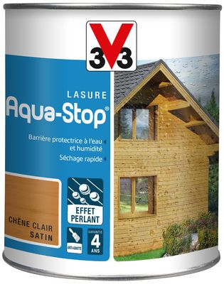 Lasure bois Aqua-Stop® protection intérieure et extérieure chêne clair 1 l V33