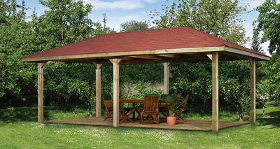 Tonnelle Carport -  651 - 678 x 380 cm Livraison gratuite domicile WEKA