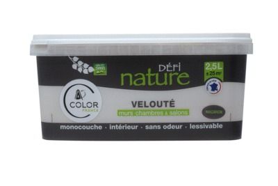 Peinture naturelle murale Macaron velours 2,5 l - DEFI NATURE