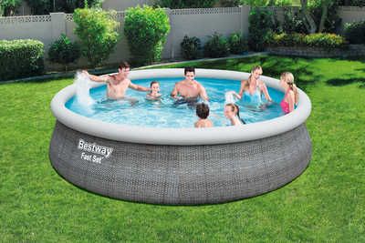 Piscine autoportée ronde diamètre 457 cm hauteur 107 cm Fast Set BESTWAY