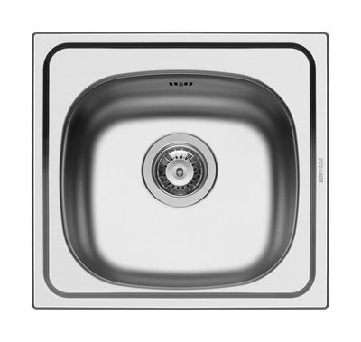 Evier carré 46,5 X 43,5 cm sans vidage à encaster en inox finition lisse NORD INOX