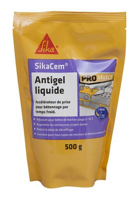 Antigel liquide accélérateur durcissement SikaCem 500 ml pour 35 kg de ciment - SIKA