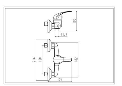 Mitigeur de douche Chrome Target 35 - ESSEBAGNO