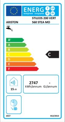 Chauffe-eau électrique vertical 200 litres stéatite Stileos ARISTON