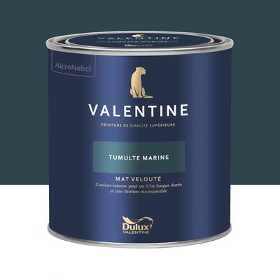 Peinture Valentine Mat Velouté Tumulte Marine 0,5L - DULUX VALENTINE