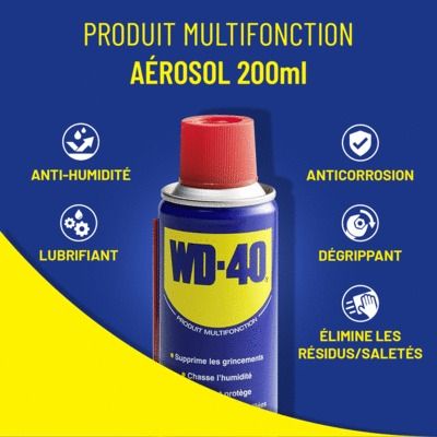 Dégrippant multi-fonctions en aérosol 200ml WD-40